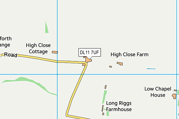 DL11 7UF map - OS VectorMap District (Ordnance Survey)