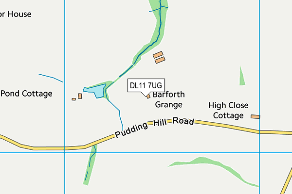 DL11 7UG map - OS VectorMap District (Ordnance Survey)