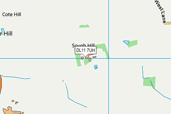 DL11 7UH map - OS VectorMap District (Ordnance Survey)