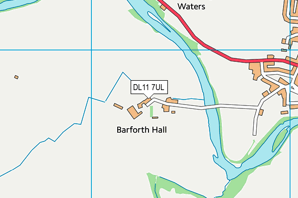 DL11 7UL map - OS VectorMap District (Ordnance Survey)