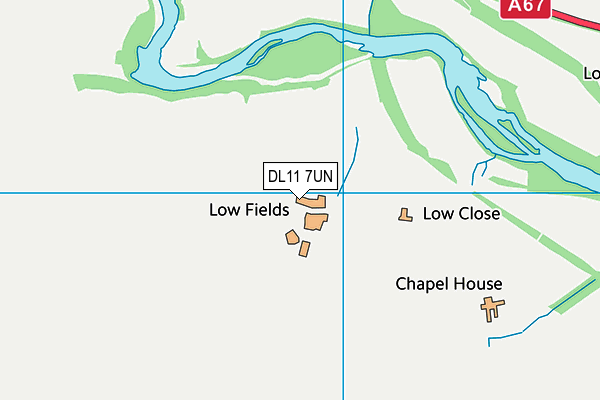 DL11 7UN map - OS VectorMap District (Ordnance Survey)