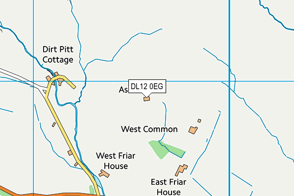 DL12 0EG map - OS VectorMap District (Ordnance Survey)