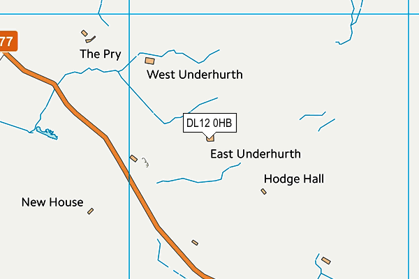 DL12 0HB map - OS VectorMap District (Ordnance Survey)