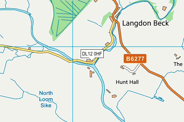 DL12 0HF map - OS VectorMap District (Ordnance Survey)