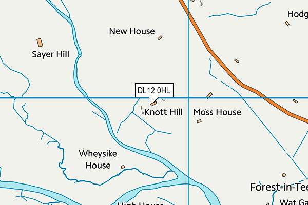 DL12 0HL map - OS VectorMap District (Ordnance Survey)