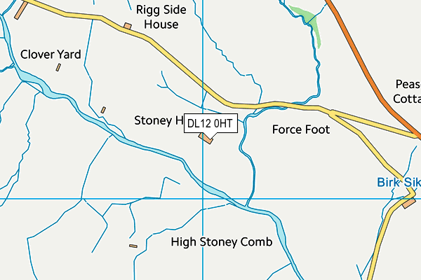 DL12 0HT map - OS VectorMap District (Ordnance Survey)