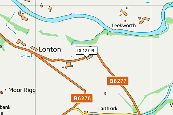 DL12 0PL map - OS VectorMap District (Ordnance Survey)