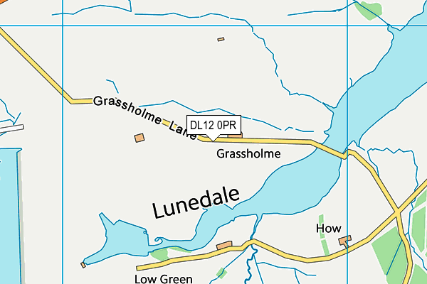 DL12 0PR map - OS VectorMap District (Ordnance Survey)