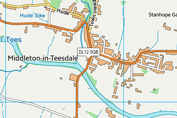 DL12 0QB map - OS VectorMap District (Ordnance Survey)