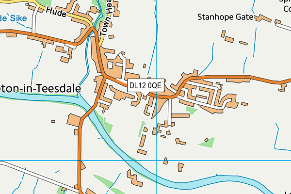 DL12 0QE map - OS VectorMap District (Ordnance Survey)