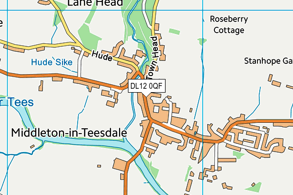 DL12 0QF map - OS VectorMap District (Ordnance Survey)