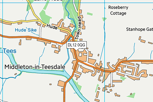 DL12 0QG map - OS VectorMap District (Ordnance Survey)