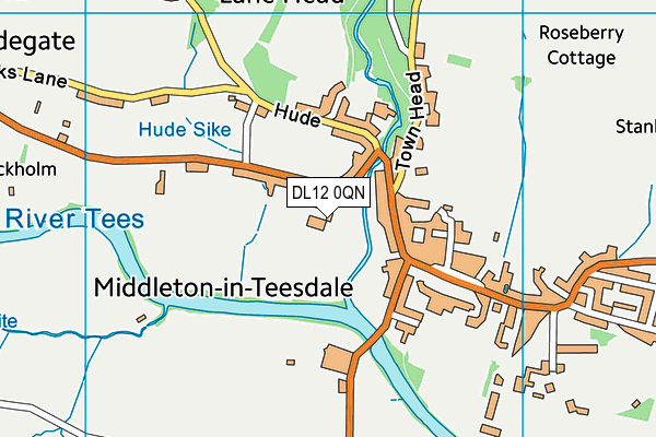 DL12 0QN map - OS VectorMap District (Ordnance Survey)