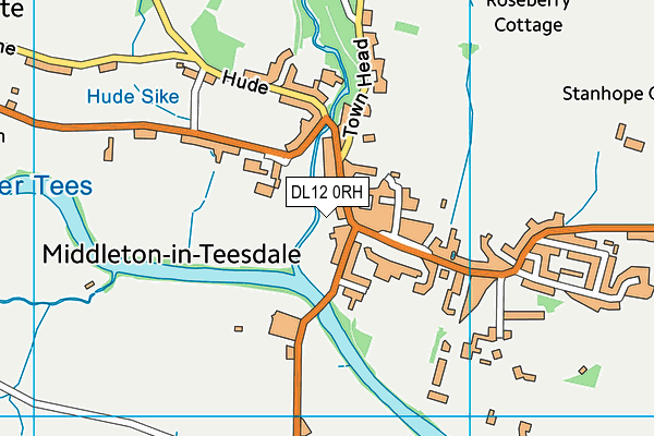 DL12 0RH map - OS VectorMap District (Ordnance Survey)