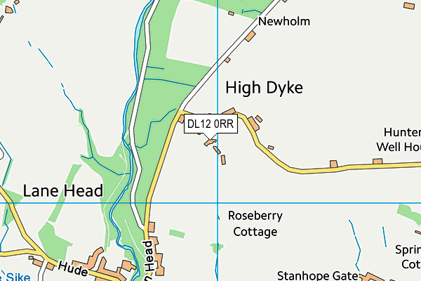 DL12 0RR map - OS VectorMap District (Ordnance Survey)