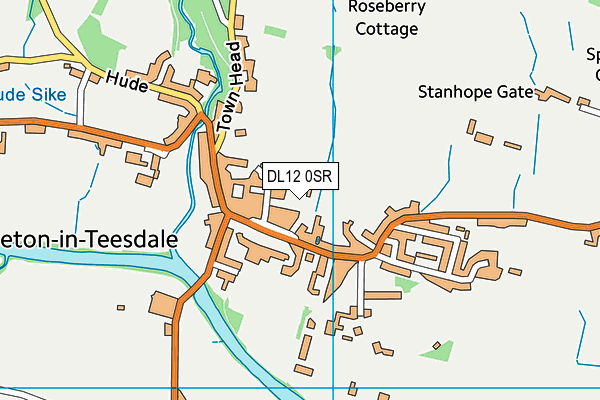 DL12 0SR map - OS VectorMap District (Ordnance Survey)