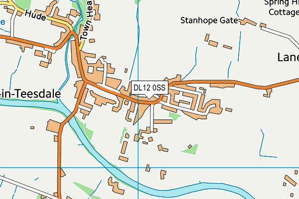 DL12 0SS map - OS VectorMap District (Ordnance Survey)