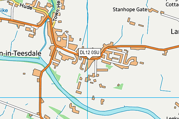 DL12 0SU map - OS VectorMap District (Ordnance Survey)