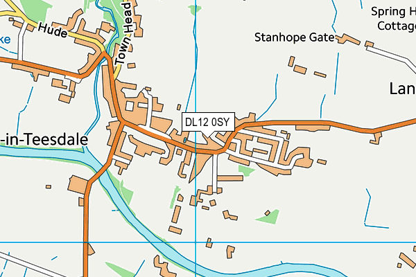 DL12 0SY map - OS VectorMap District (Ordnance Survey)