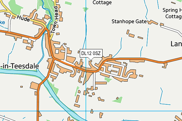 DL12 0SZ map - OS VectorMap District (Ordnance Survey)