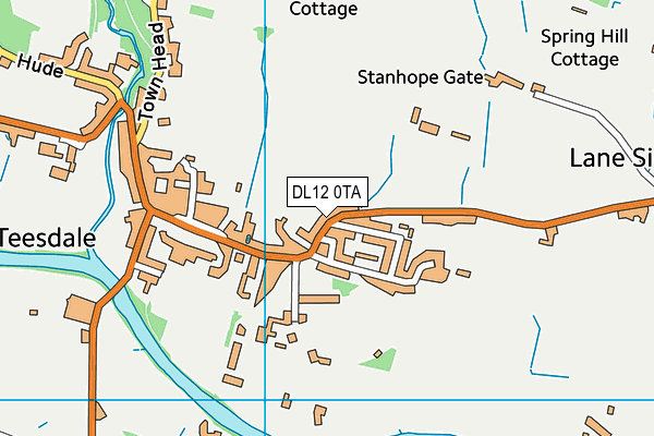 DL12 0TA map - OS VectorMap District (Ordnance Survey)