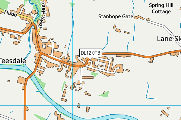 DL12 0TB map - OS VectorMap District (Ordnance Survey)