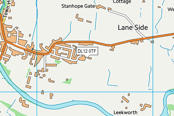 DL12 0TF map - OS VectorMap District (Ordnance Survey)