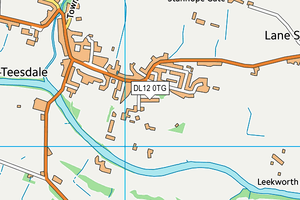 DL12 0TG map - OS VectorMap District (Ordnance Survey)