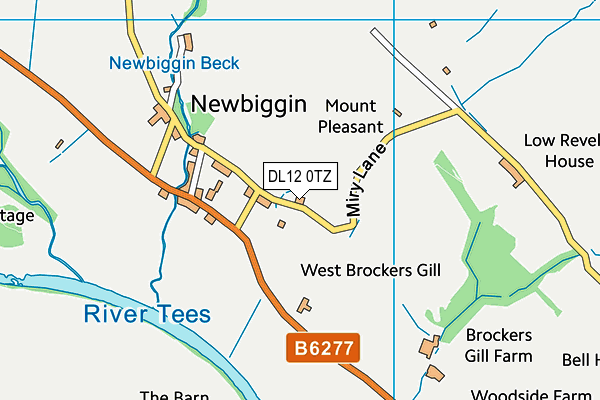 DL12 0TZ map - OS VectorMap District (Ordnance Survey)