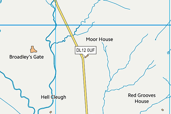 DL12 0UF map - OS VectorMap District (Ordnance Survey)