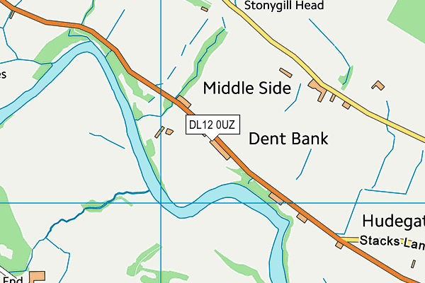 DL12 0UZ map - OS VectorMap District (Ordnance Survey)