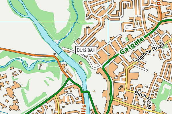 DL12 8AH map - OS VectorMap District (Ordnance Survey)