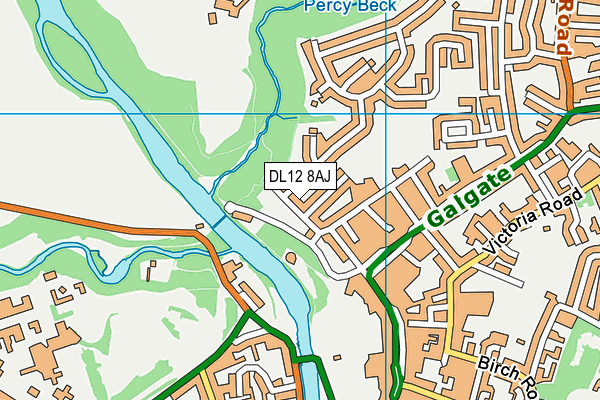 DL12 8AJ map - OS VectorMap District (Ordnance Survey)