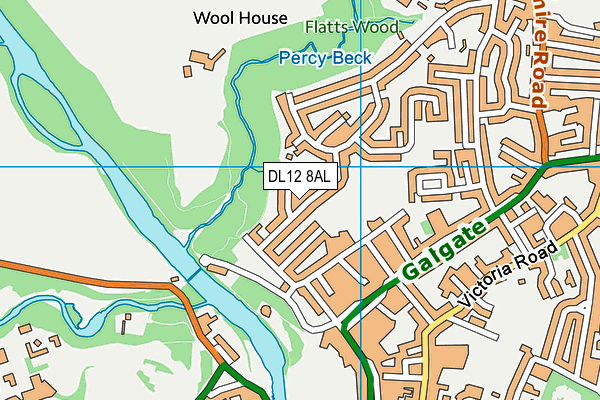 DL12 8AL map - OS VectorMap District (Ordnance Survey)