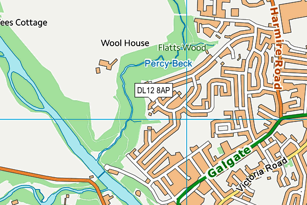 DL12 8AP map - OS VectorMap District (Ordnance Survey)