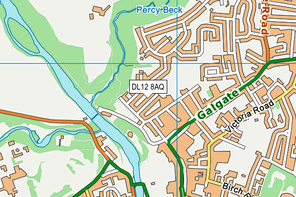 DL12 8AQ map - OS VectorMap District (Ordnance Survey)