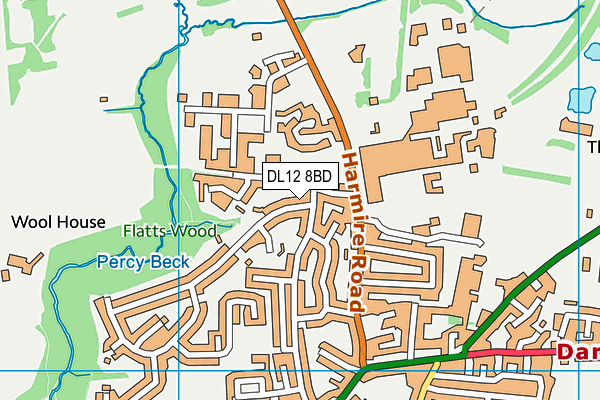 DL12 8BD map - OS VectorMap District (Ordnance Survey)
