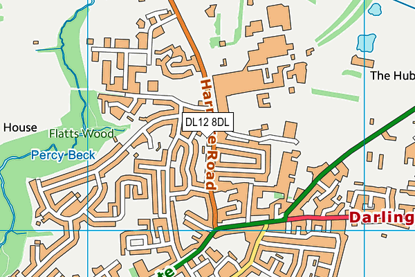 DL12 8DL map - OS VectorMap District (Ordnance Survey)