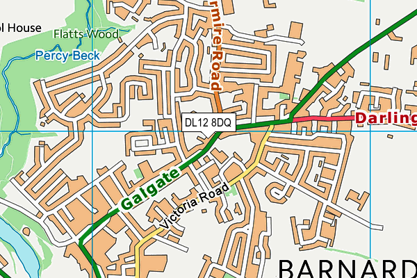 DL12 8DQ map - OS VectorMap District (Ordnance Survey)