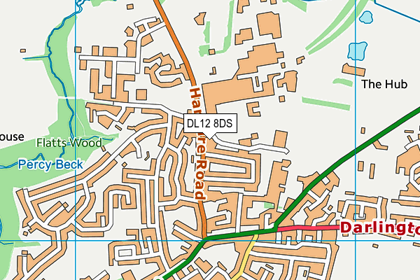 Teesdale Leisure Centre map (DL12 8DS) - OS VectorMap District (Ordnance Survey)