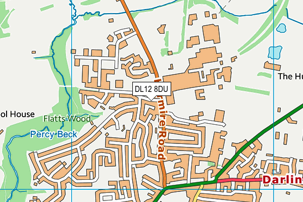 DL12 8DU map - OS VectorMap District (Ordnance Survey)