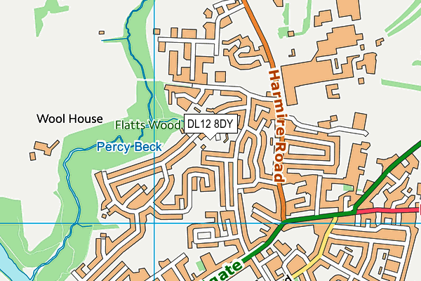 DL12 8DY map - OS VectorMap District (Ordnance Survey)