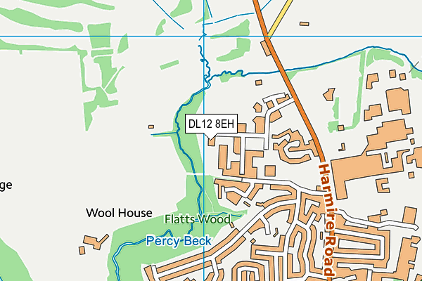 DL12 8EH map - OS VectorMap District (Ordnance Survey)