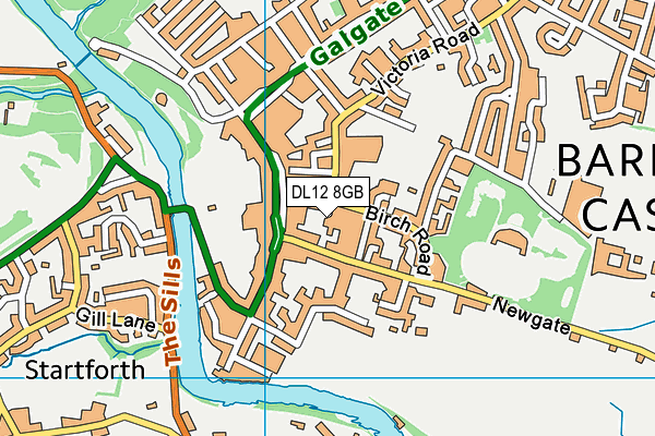 DL12 8GB map - OS VectorMap District (Ordnance Survey)