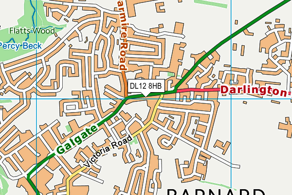 DL12 8HB map - OS VectorMap District (Ordnance Survey)