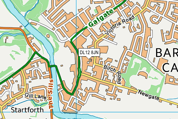 DL12 8JN map - OS VectorMap District (Ordnance Survey)