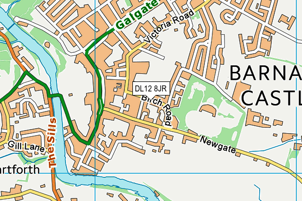 St Mary's Catholic Primary School, Barnard Castle map (DL12 8JR) - OS VectorMap District (Ordnance Survey)