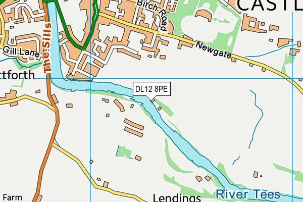 Barnard Castle Rugby Club map (DL12 8PE) - OS VectorMap District (Ordnance Survey)