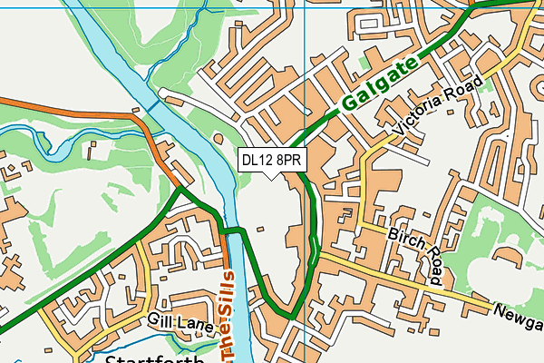 DL12 8PR map - OS VectorMap District (Ordnance Survey)