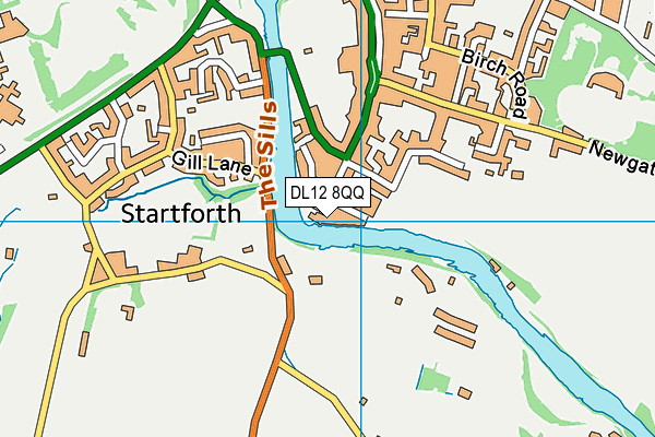 DL12 8QQ map - OS VectorMap District (Ordnance Survey)